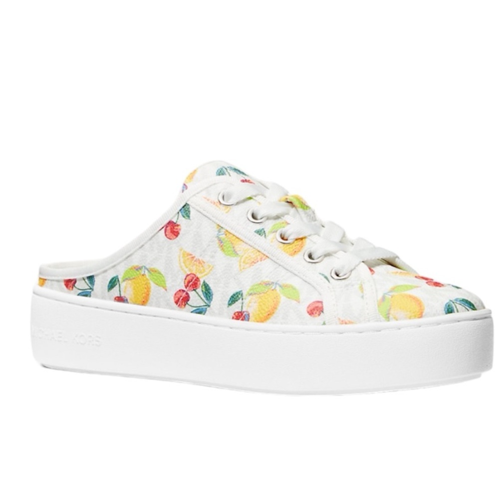 Poppy Fruit Print Logo Slip-On Sneaker Size 10 NIB NWT
